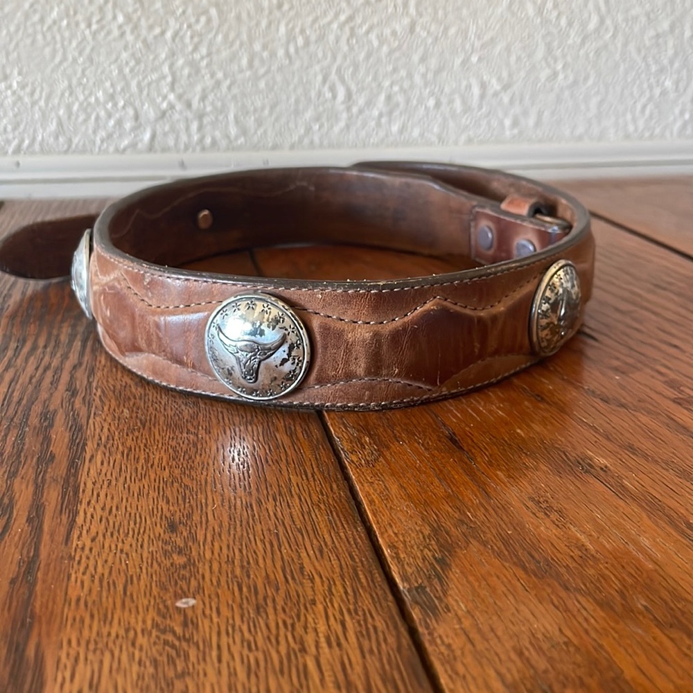 VINTAGE Leather Western Belt